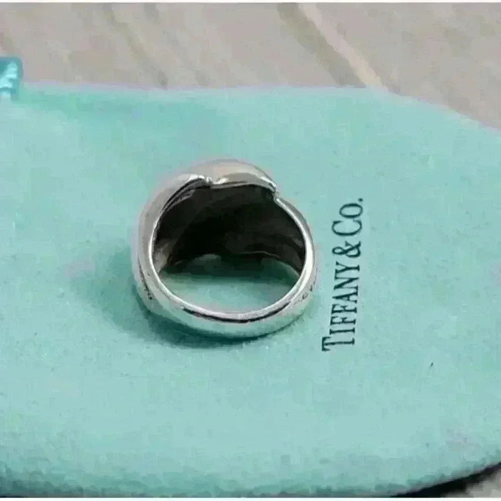 Tiffany & Co Sterling Silver 18kt Yellow Gold Shrimp Ring Size 5 - Picture 7 of 13